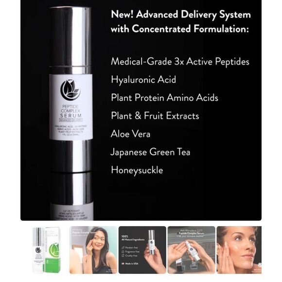 Peptide Complex Serum by Microderm GLO Best Skin Toning Facial Tightening - Picture 12 of 14